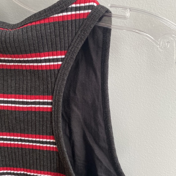 HOLLISTER Women’s RacerBack Ribbed Striped Bodysuit Size L - Picture 7 of 8